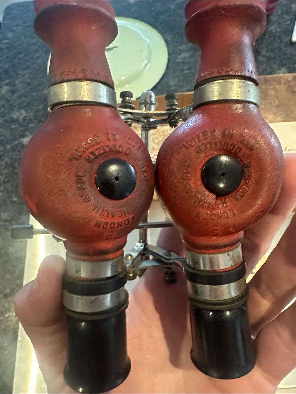 Antique Neu-Vita London Eye Massager Device w/ Box & Chart Quackery Optometry